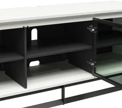 68 Inch Media Console with Beveled Steel Base for TVs up to 77 Inches