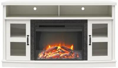 Barrow Creek Fireplace Console with Glass Doors for TVs up to 60"