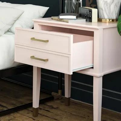 Westerleigh 2 Drawer Nightstand with Gold Accents