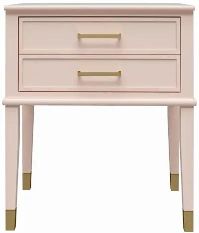 Westerleigh 2 Drawer Nightstand with Gold Accents