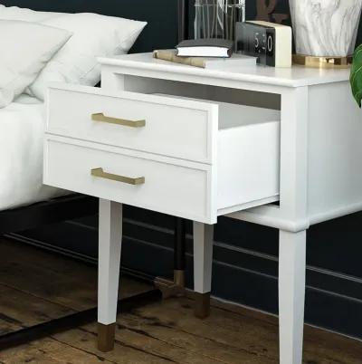 Westerleigh 2 Drawer Nightstand with Gold Accents