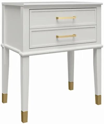 Westerleigh 2 Drawer Nightstand with Gold Accents