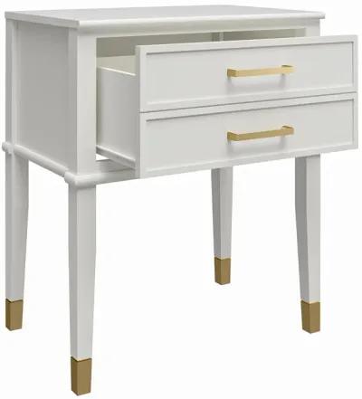 Westerleigh 2 Drawer Nightstand with Gold Accents