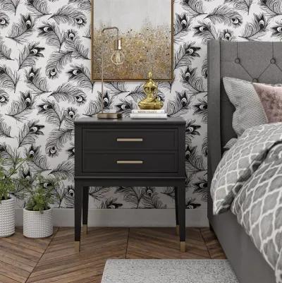 Westerleigh 2 Drawer Nightstand with Gold Accents