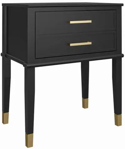 Westerleigh 2 Drawer Nightstand with Gold Accents