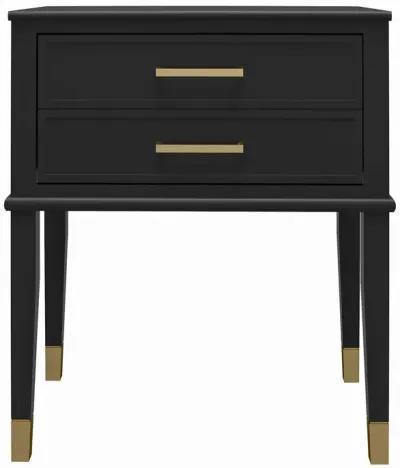 Westerleigh 2 Drawer Nightstand with Gold Accents