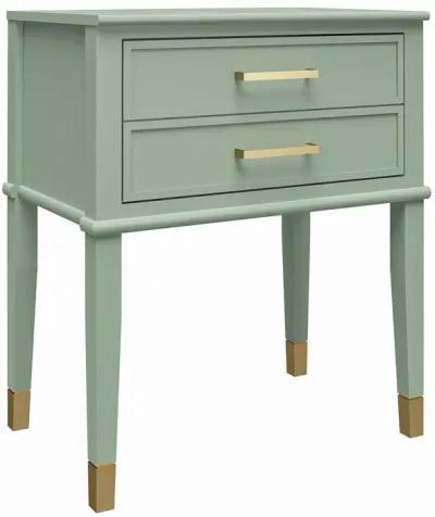 Westerleigh 2 Drawer Nightstand with Gold Accents