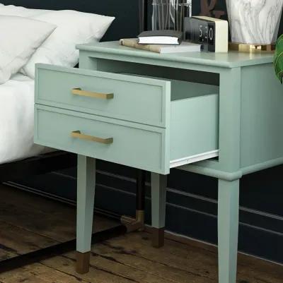 Westerleigh 2 Drawer Nightstand with Gold Accents