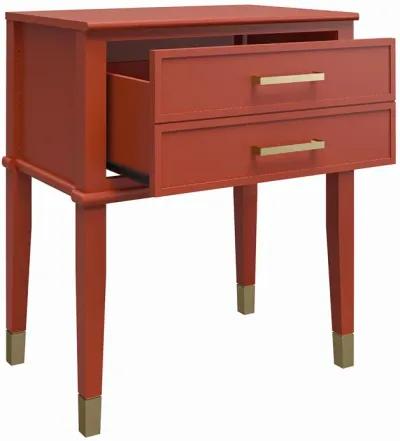 Westerleigh 2 Drawer Nightstand with Gold Accents