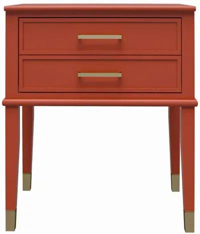 Westerleigh 2 Drawer Nightstand with Gold Accents