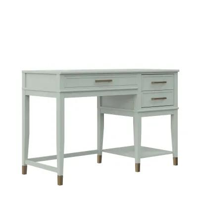 Westerleigh Lift-Top Computer Desk with Gold Accents