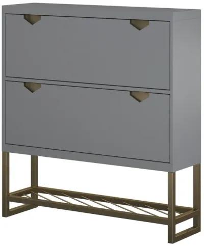 Brielle Entryway Shoe Storage with 2 Fold Out Drawers and a Bottom Shelf