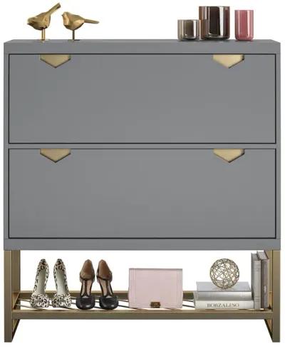 Brielle Entryway Shoe Storage with 2 Fold Out Drawers and a Bottom Shelf