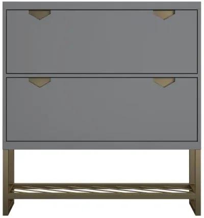 Brielle Entryway Shoe Storage with 2 Fold Out Drawers and a Bottom Shelf