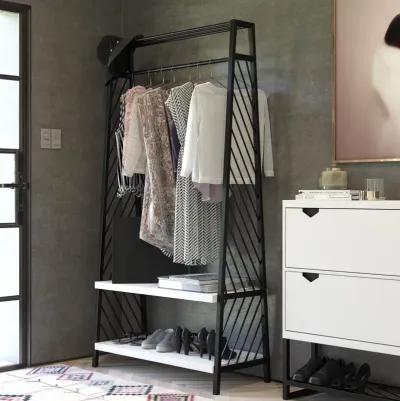 Brielle Entryway Shoe Storage with 2 Fold Out Drawers and a Bottom Shelf