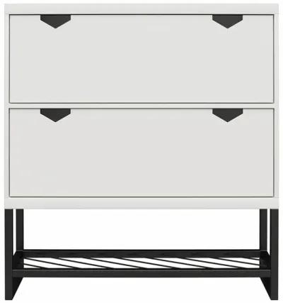 Brielle Entryway Shoe Storage with 2 Fold Out Drawers and a Bottom Shelf