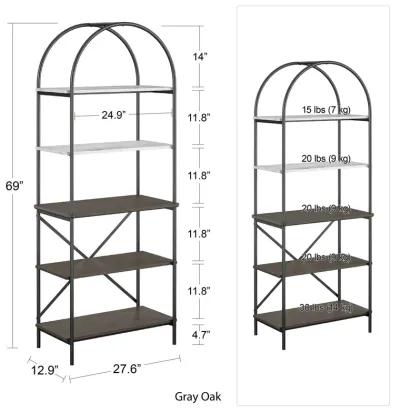 Vivinne 5 Shelf Bookcase