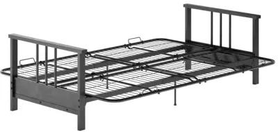 Bretta Contemporary Black Metal Arm Futon Frame