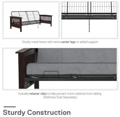 Elbi Full Size Wood Arm Futon Frame