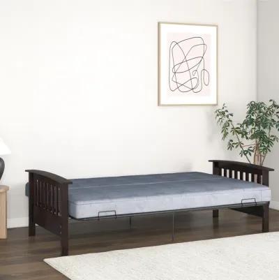 Elbi Full Size Wood Arm Futon Frame