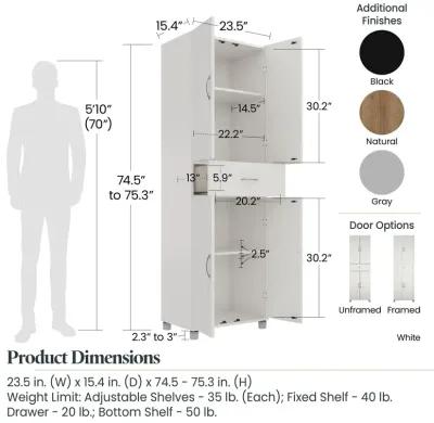 Basin Framed Storage Cabinet with Drawer