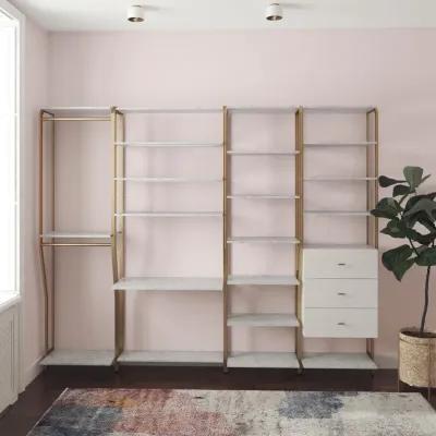 Gwyneth Closet System with 6 Shelves