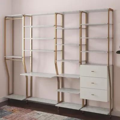 Gwyneth Closet System with 6 Shelves