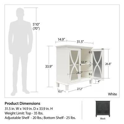 Celeste Accent Cabinet with Glass Doors