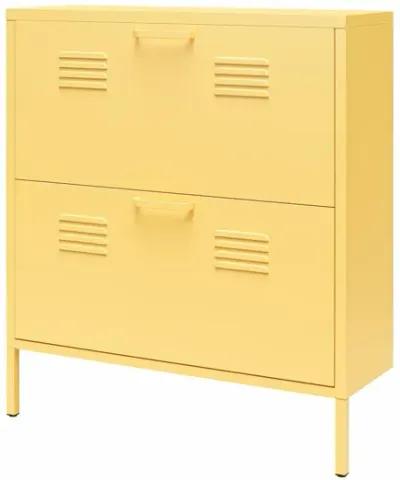 Cache 2 Door Locker Style Metal Shoe Storage Cabinet