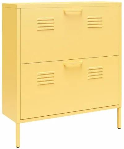 Cache 2 Door Locker Style Metal Shoe Storage Cabinet