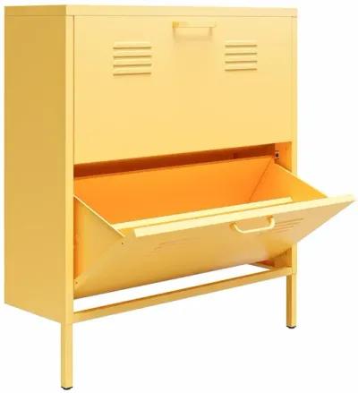 Cache 2 Door Locker Style Metal Shoe Storage Cabinet