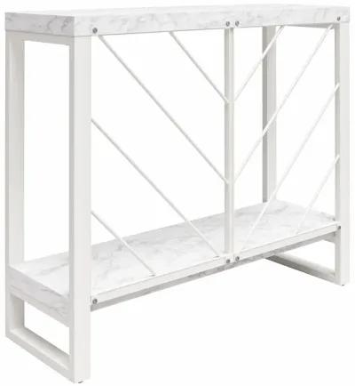 Brielle Console Table with 2 Shelves and Metal Base