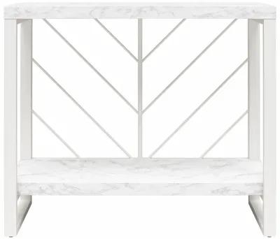 Brielle Console Table with 2 Shelves and Metal Base