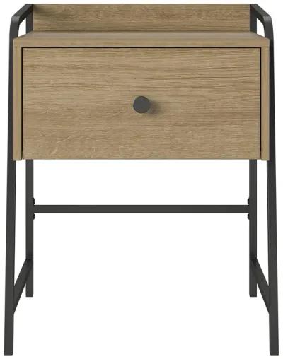 Bushwick Nightstand with 1 Drawer and Metal Frame