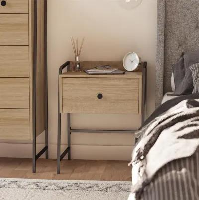 Bushwick Nightstand with 1 Drawer and Metal Frame