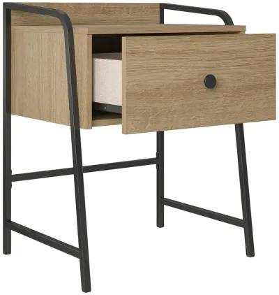 Bushwick Nightstand with 1 Drawer and Metal Frame