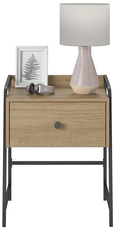 Bushwick Nightstand with 1 Drawer and Metal Frame