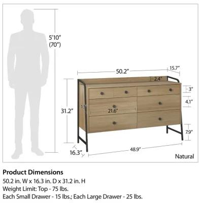 Bushwick Wide 6 Drawer Dresser