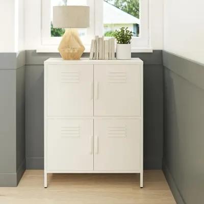 Shadwick 4 Door Metal Locker Style Accent Storage Cabinet