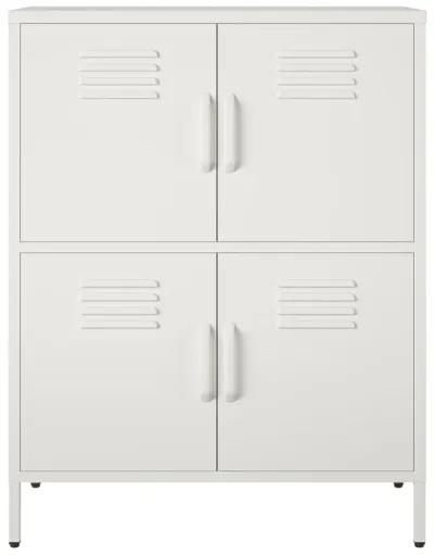 Shadwick 4 Door Metal Locker Style Accent Storage Cabinet