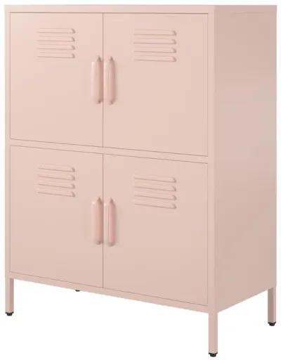 Shadwick 4 Door Metal Locker Style Accent Storage Cabinet