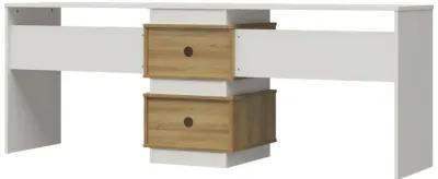 Nelson 2 Way Desk for 2 Work Stations with Cubbies or an L-Shaped Desk