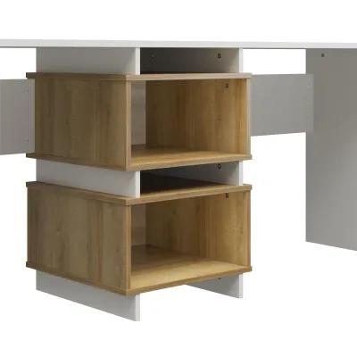 Nelson 2 Way Desk for 2 Work Stations with Cubbies or an L-Shaped Desk