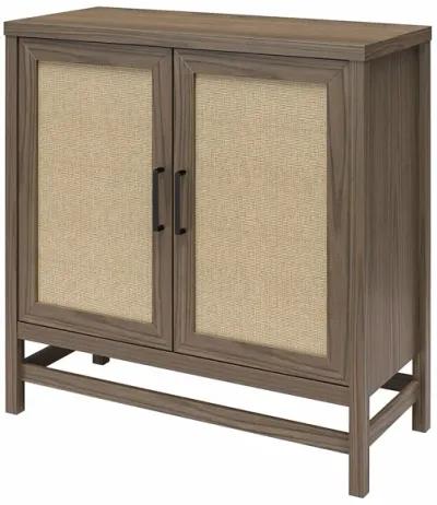 Lennon 2 Door Storage Cabinet with Faux Rattan