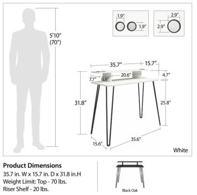 Kimberly At Home 2-Tier Vanity with Metal Hairpin Legs