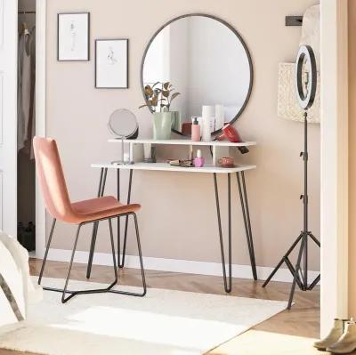 Kimberly At Home 2-Tier Vanity with Metal Hairpin Legs