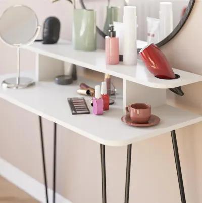 Kimberly At Home 2-Tier Vanity with Metal Hairpin Legs