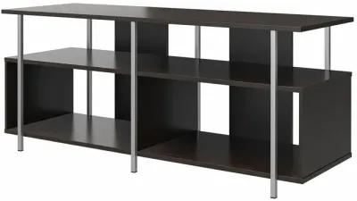 Alonso Mixed Media TV Stand with 4 Open Shelves for TVs up to 69 Inches