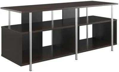 Alonso Mixed Media TV Stand with 4 Open Shelves for TVs up to 69 Inches