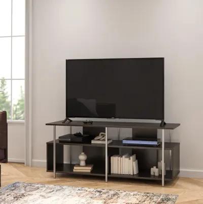 Alonso Mixed Media TV Stand with 4 Open Shelves for TVs up to 69 Inches